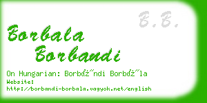 borbala borbandi business card